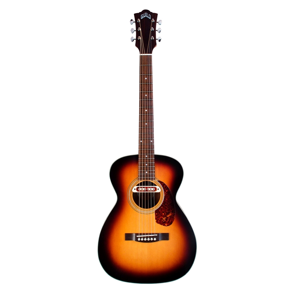 Guild M240ETRBVSB Troubadour Concert Acoustic-Electric Guitar, Vintage Sunburst