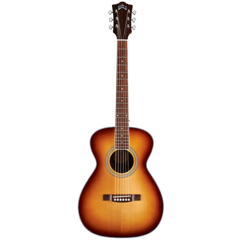 Guild M260EDLXEDGEBURST Deluxe Concert Acoustic Guitar, Edge Burst