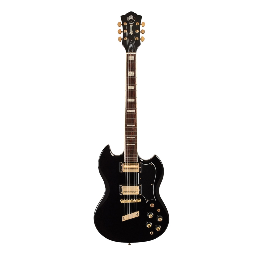 Guild POLARAKIMTHAYILBLK Polara Kim Thayil Signature Electric Guitar, Black