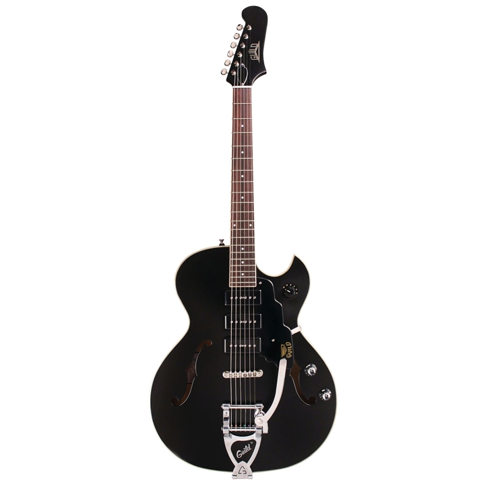 Guild STARFIREIJET90SBK Starfire I Jet 90 Semi - Hollow Body Electric Guitar, Satin Black