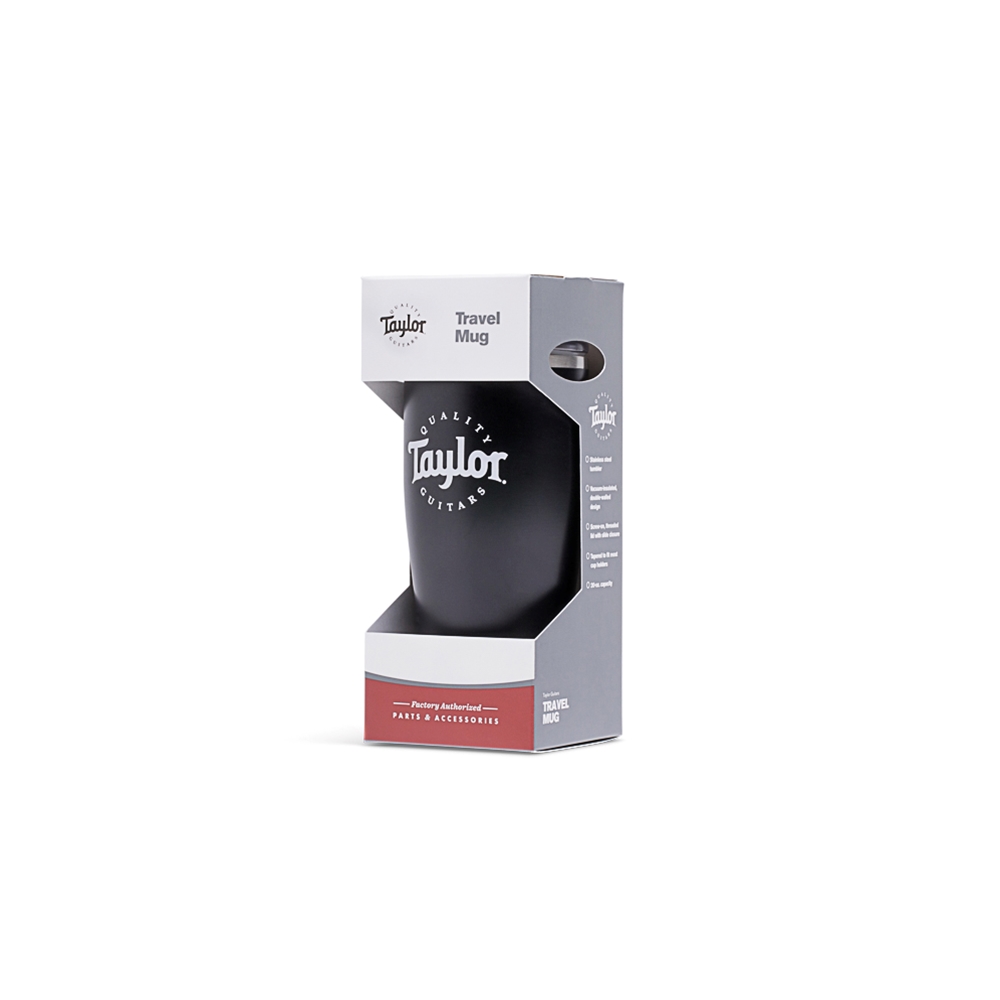 Taylor  1521 Travel Coffee Mug,Black,White Logo,20oz - NEW