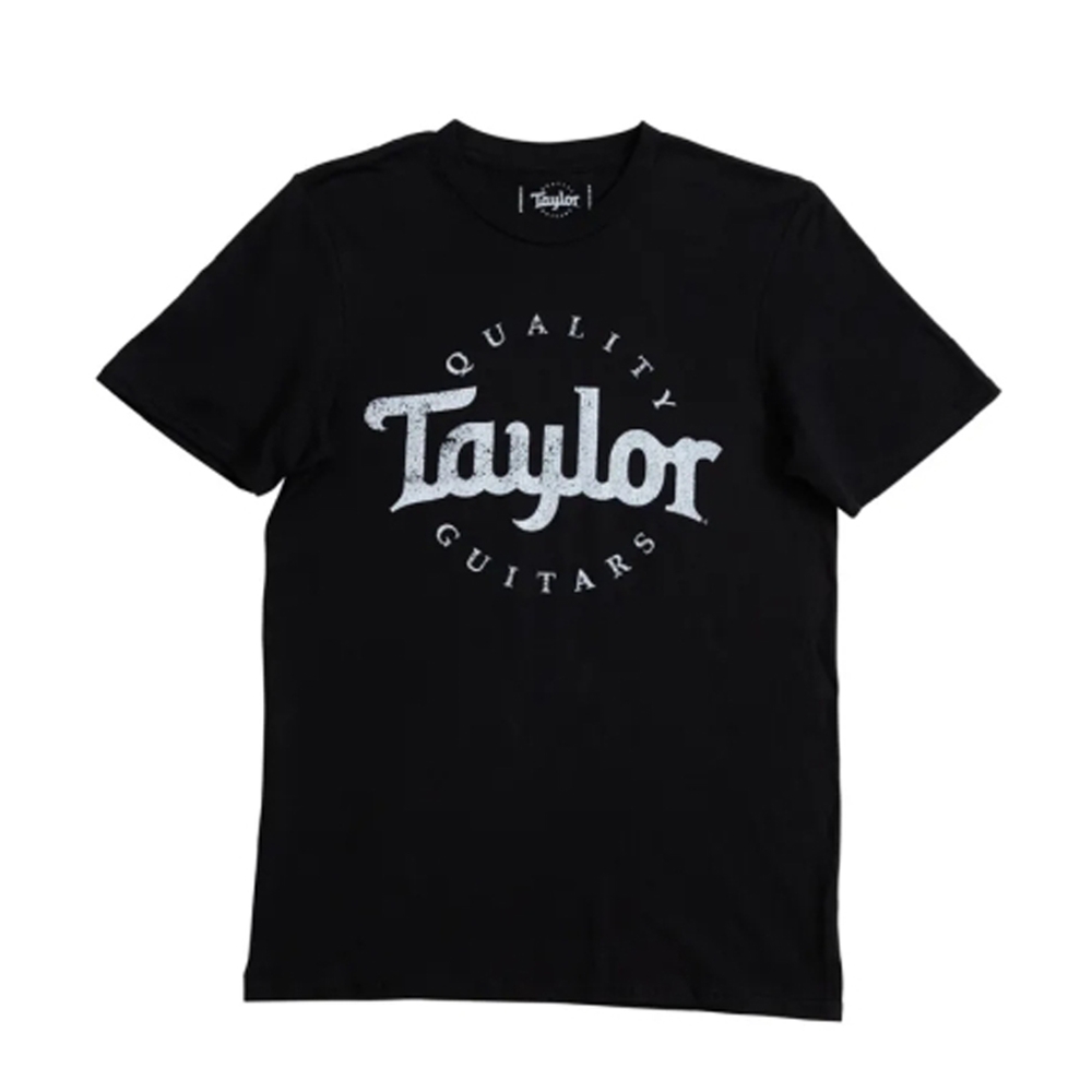 Taylor  15857 Men's Distressed Logo T-Shirt, Black, Medium