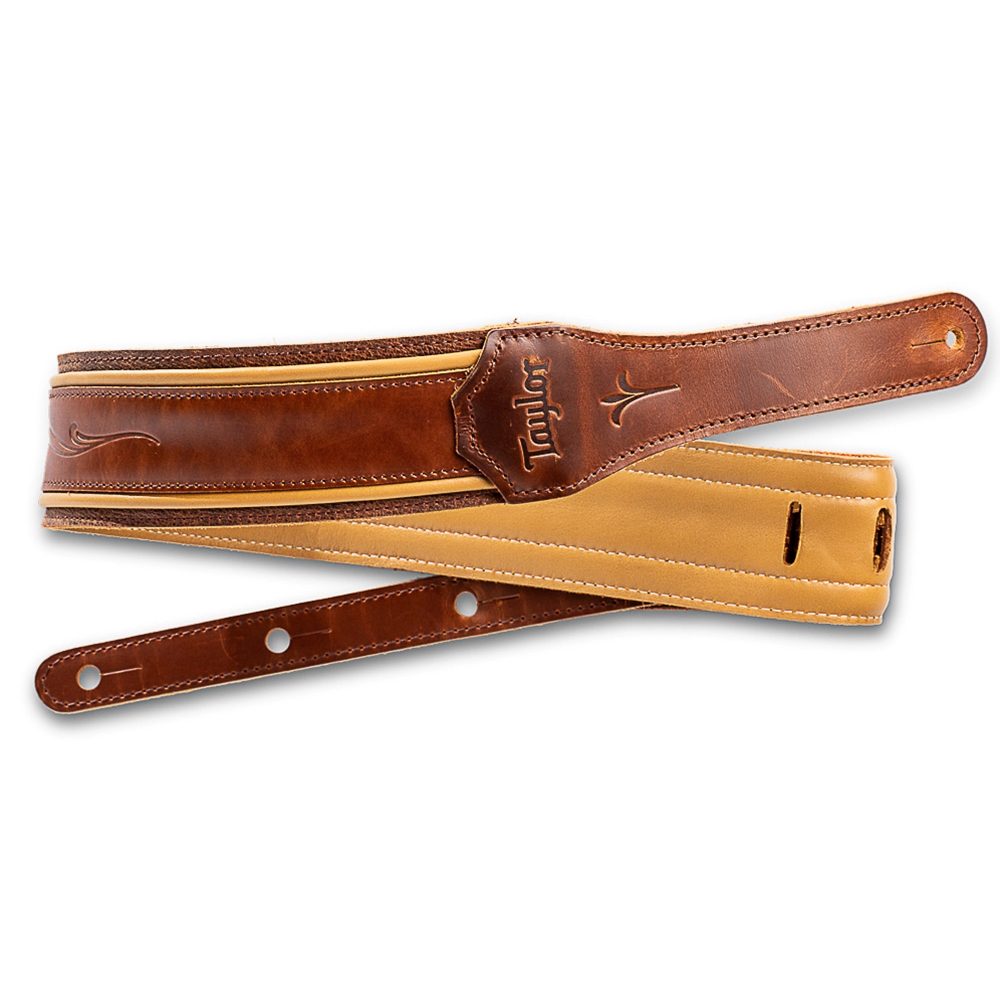 Taylor  4123-25 Spring VineStrap,Med Brown Leather,2.5" Brown,Butterscotch Trim