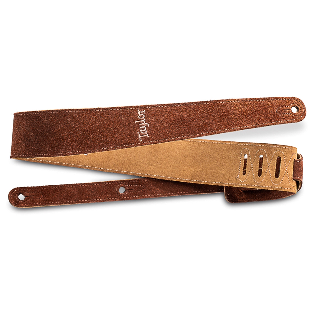 Taylor  4400-25 Suede Embroidered Strap,Chocolate, 2.5"