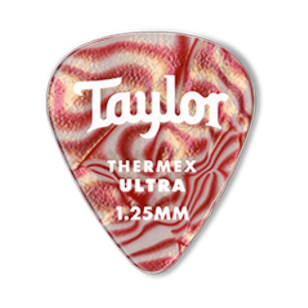 Taylor  70710 Picks,Thermex,351-1.00mm Ruby Swirl Ultra,6- pc
