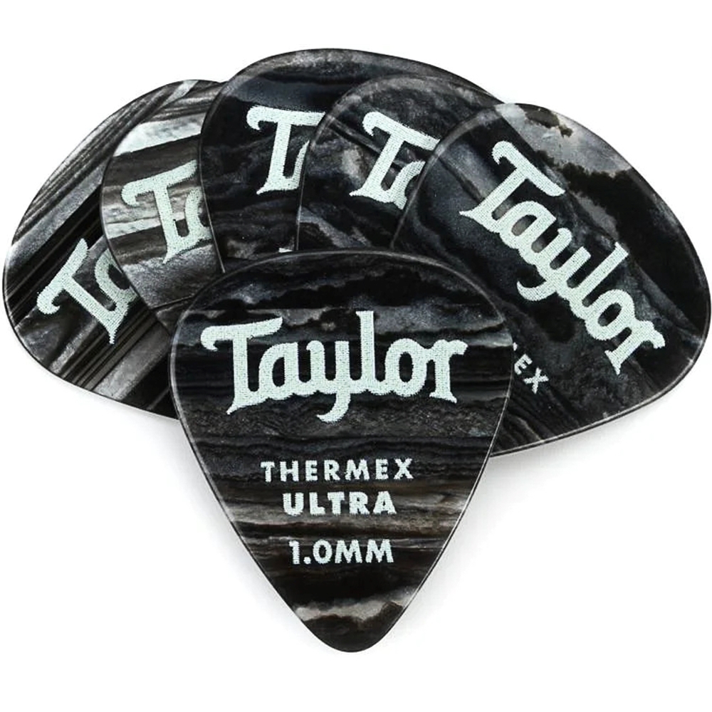 Taylor  80716 Prem 351 Thermex UltraPicks,Black Onyx, 1.00mm,6-Pack