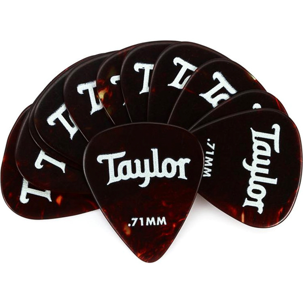 Taylor  80775 Celluloid 351 Picks,Tort Shell,0.71mm 12 Pack