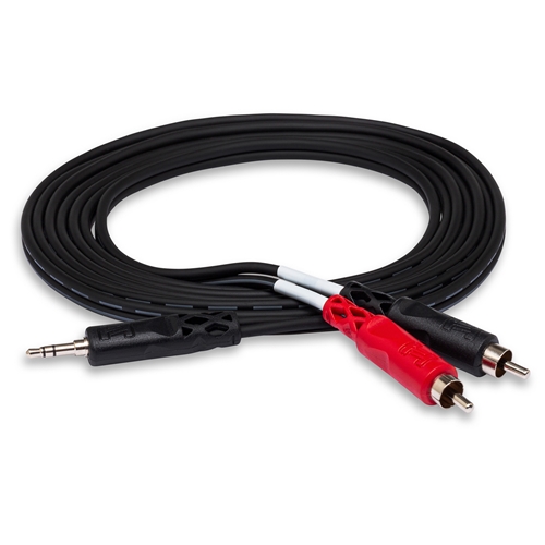 Hosa  CMR-206 Stereo Breakout, 3.5 mm TRS to Dual RCA, 6 ft