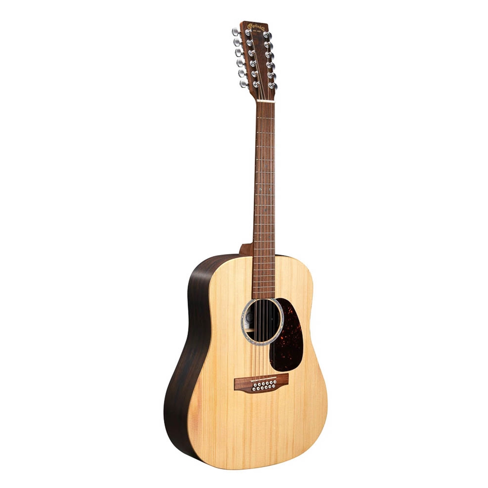 Martin D-X2E12SBRAZ Dreadnought Acoustic Electric Guitar 12 String - Spruce/Faux Brazilian Rosewood HPL - w/Soft Shell Case