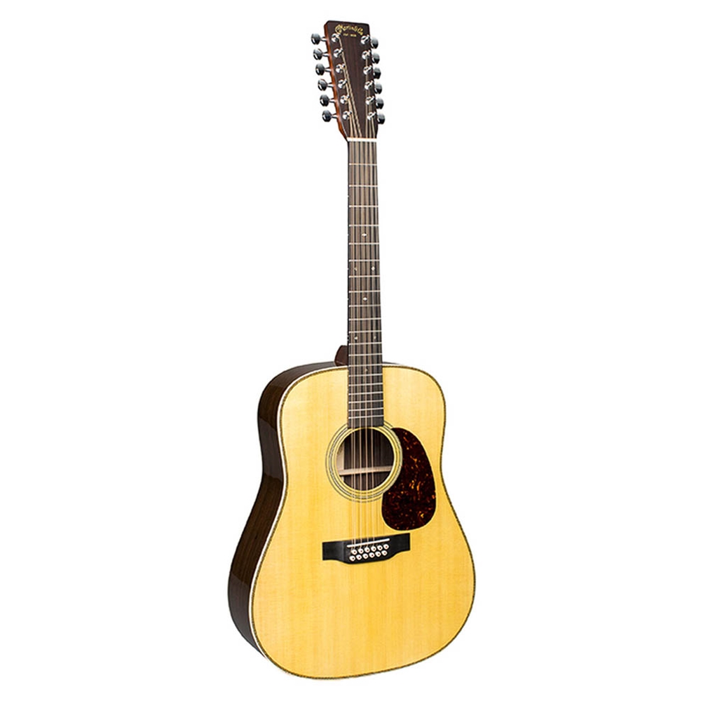 Martin HD12-28 Herringbone Dreadnought 12-String Acoustic Guitar - Spruce/Rosewood w/ Molded Hardshell Case