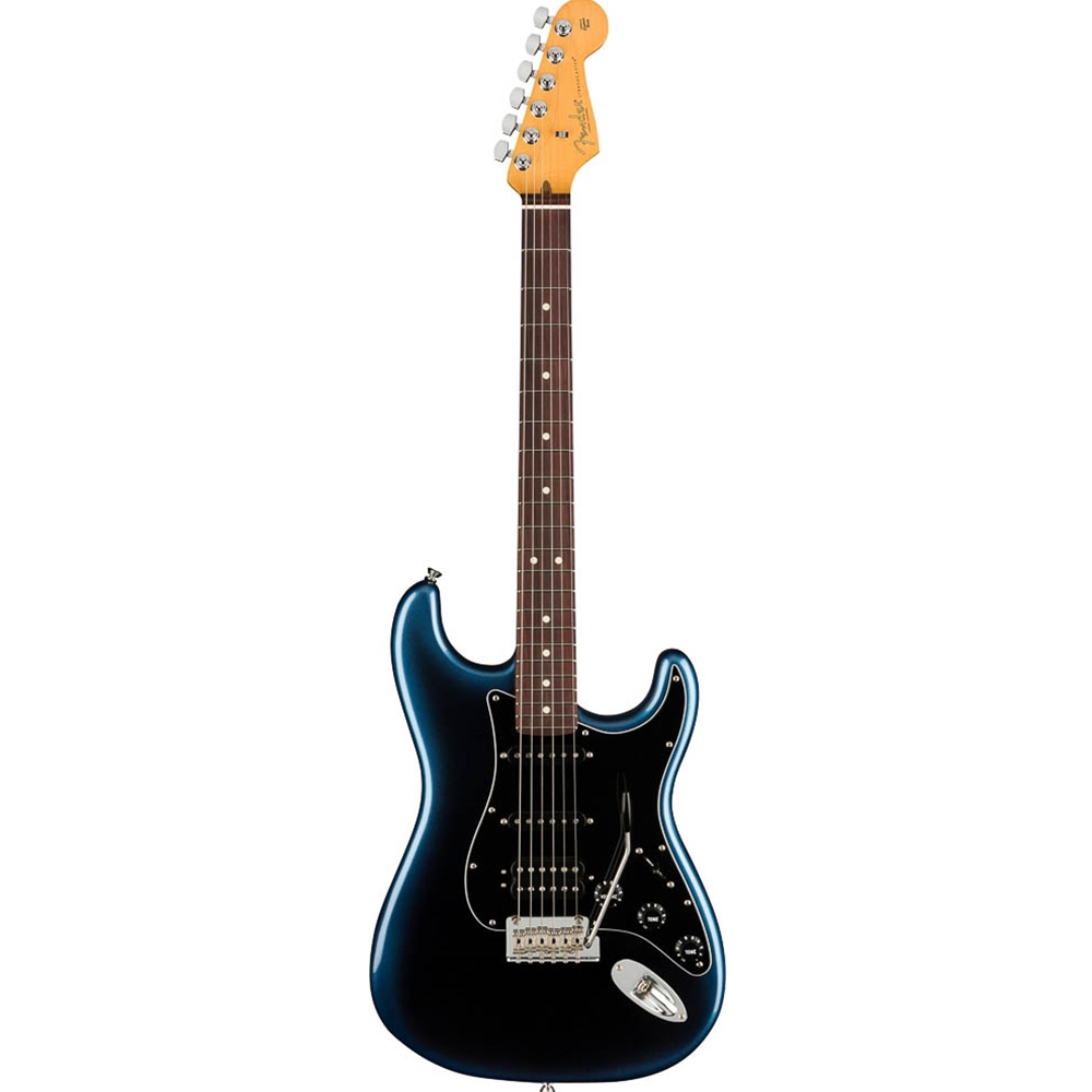 Fender 0113910761 American Professional II Stratocaster Electric Guitar HSS w/Deluxe Molded Case, Dark Night!