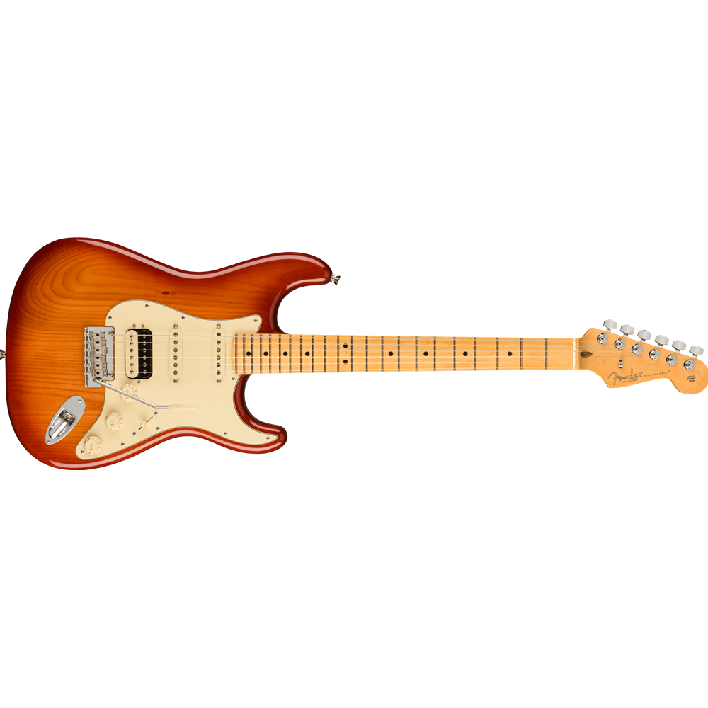 Fender 0113912747 American Professional II Stratocaster Electric Guitar HSS w/Deluxe Molded Case, Sienna Sunburst