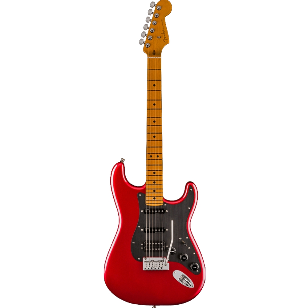 Fender 0119152799 American Ultra II Stratocaster® HSS Electric Guitar w/Deluxe Molded Case, Sinister Red
