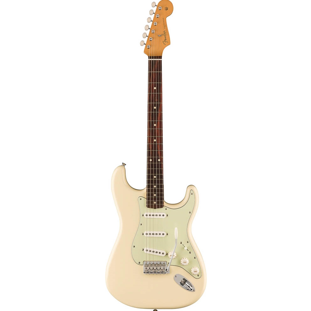 Fender 0149020305 Vintera II '60s Stratocaster Electric Guitar w/Deluxe Gig Bag, Olympic White