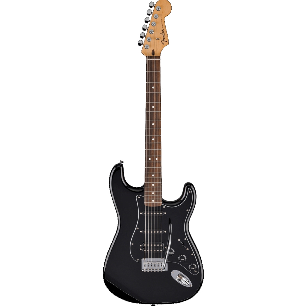 Fender 0266441506 Standard Stratocaster® HSS Electric Guitar, Laurel Fingerboard, Black Pickguard, Black