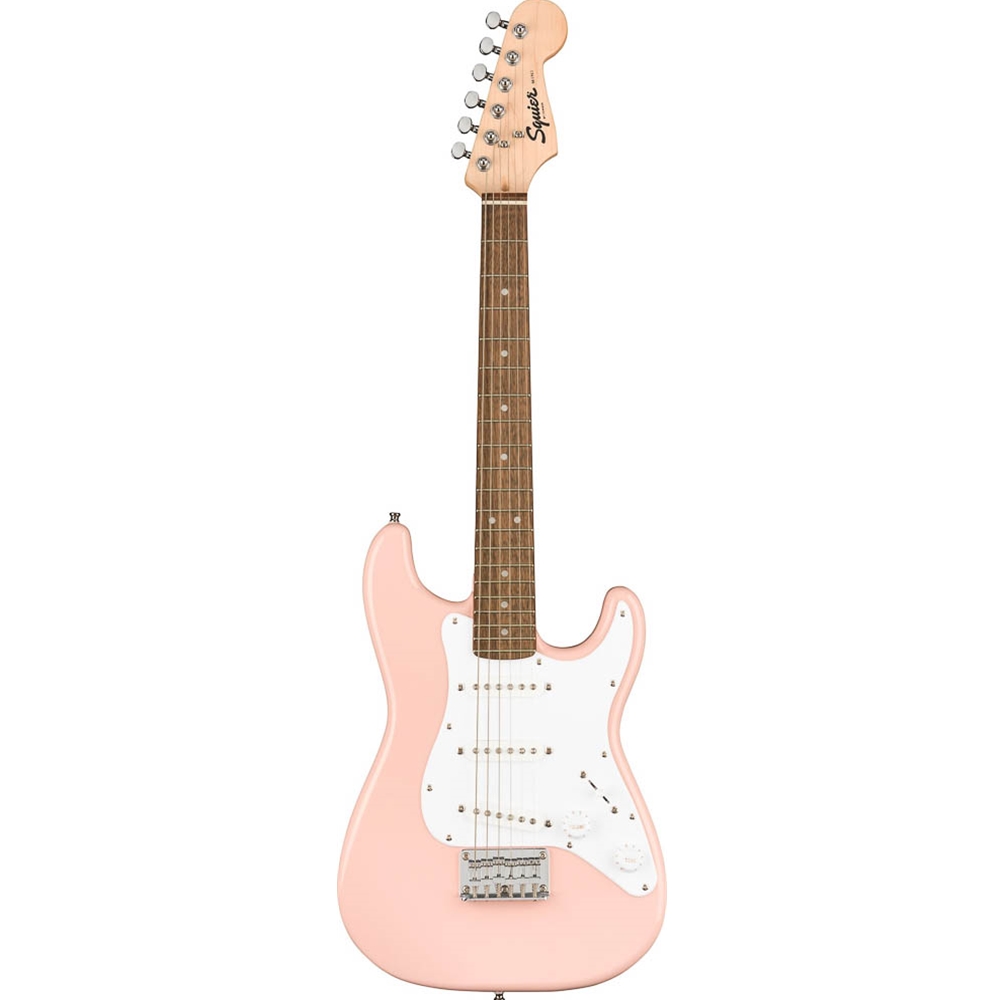 Squier 0370121556 Mini Stratocaster Electric Guitar, Shell Pink