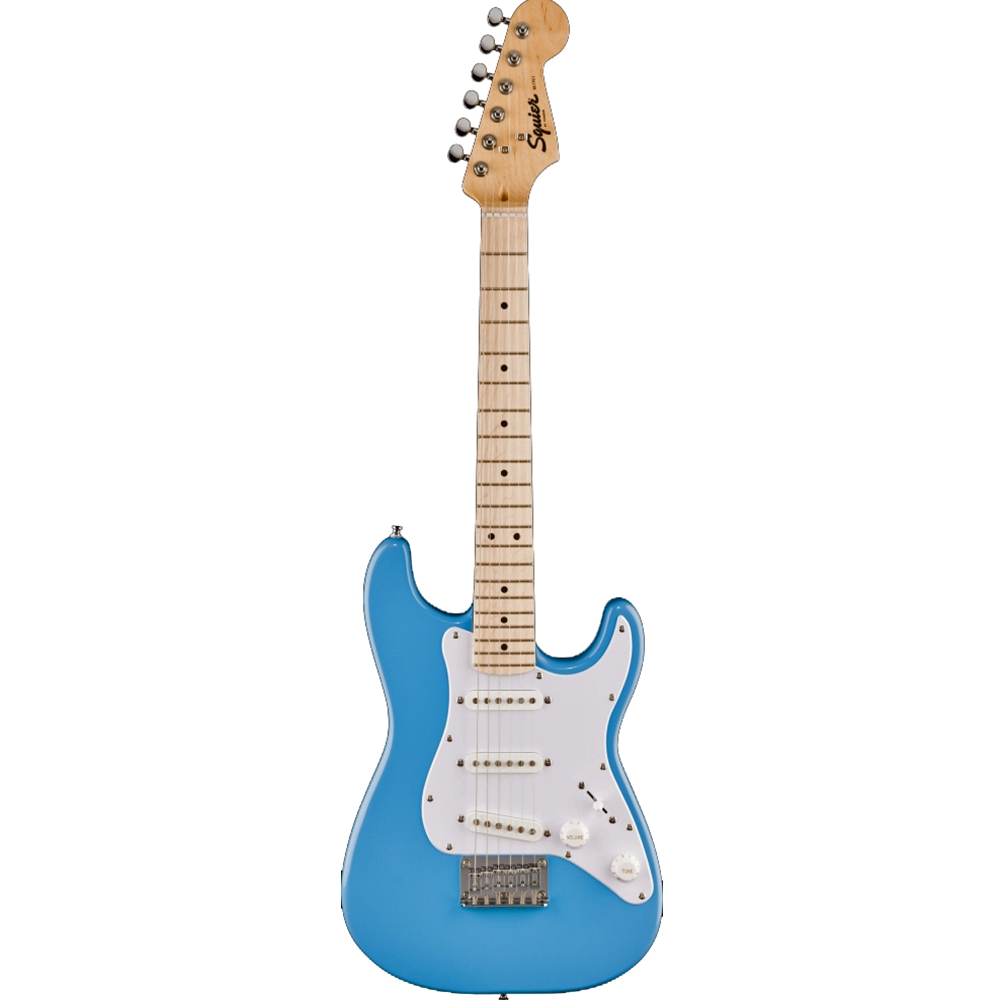 Squier 0370122526 Mini Stratocaster®, Maple Fingerboard, White Pickguard, California Blue