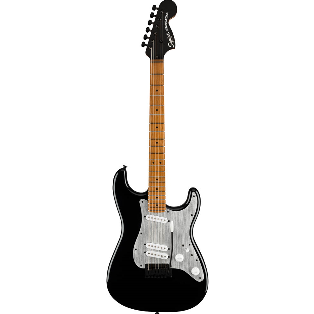 Squier 0370230506 Contemporary Stratocaster® Electric Guitar Special - Silver Anodized Pickguard - Black