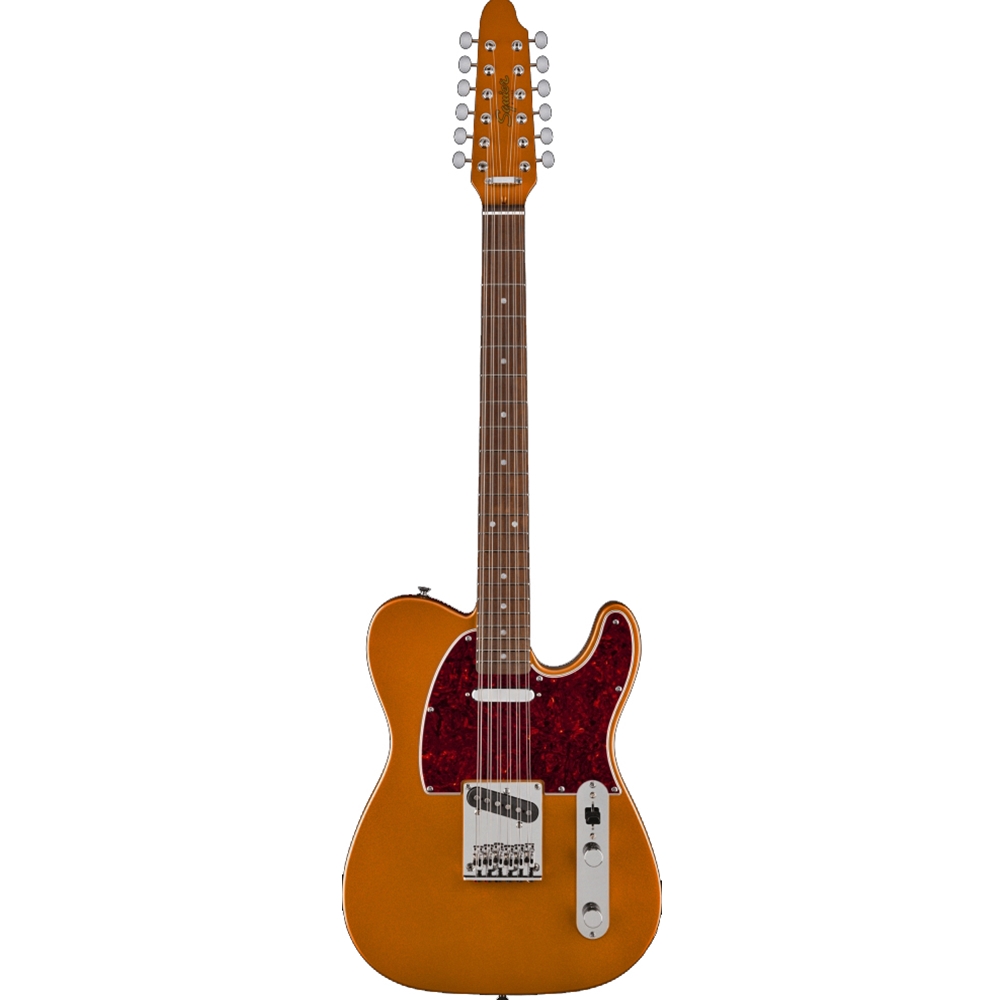 Squier 0371030594 Paranormal Troy Van Leeuwen Telecaster® XII Electric Guitar, Laurel Fingerboard, Tortoiseshell Pickguard, Copper
