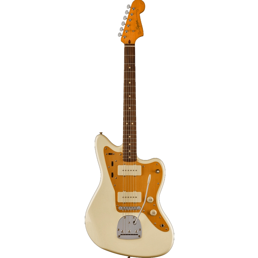Squier 0371060541 J Mascis Jazzmaster Electric Guitar, Vintage White