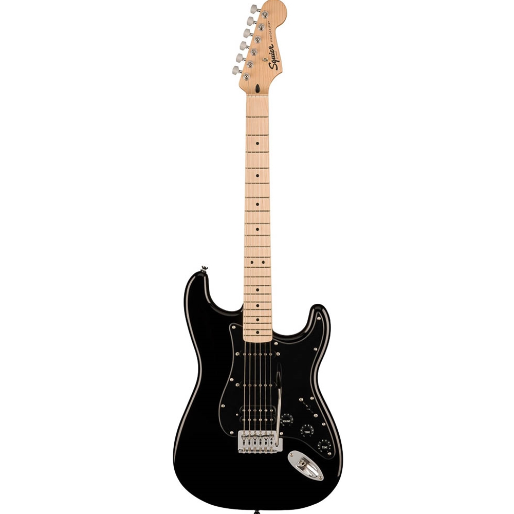 0373203506 Squier Sonic Stratocaster Electric Guitar HSS, Black