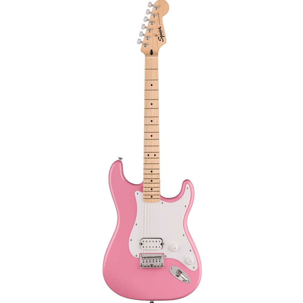 0373302555 Squier Sonic Stratocaster Electric Guitar HT H, Flash Pink