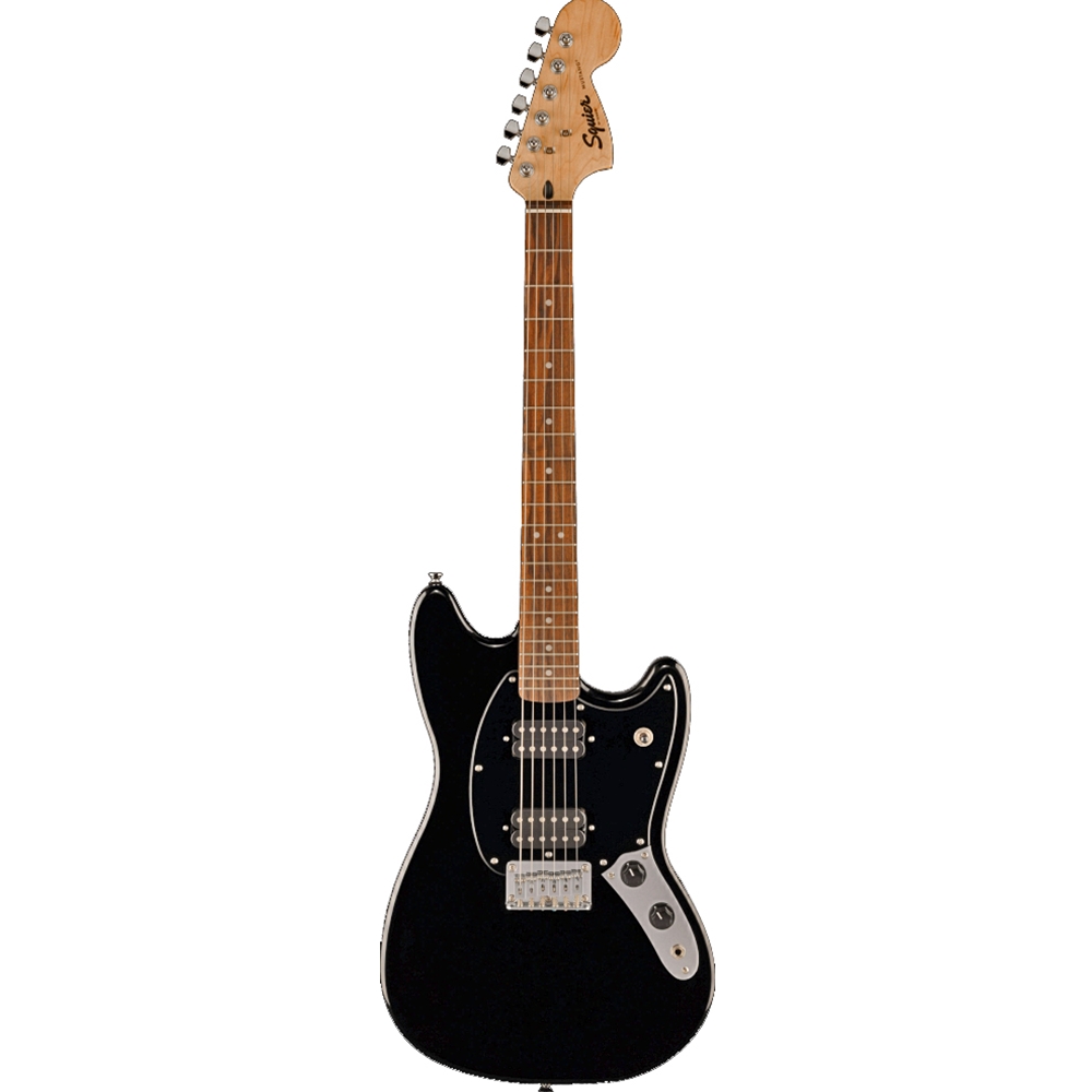Squier 0373701506 Sonic® Mustang® HH Electric Guitar, Laurel Fingerboard, Black Pickguard, Black