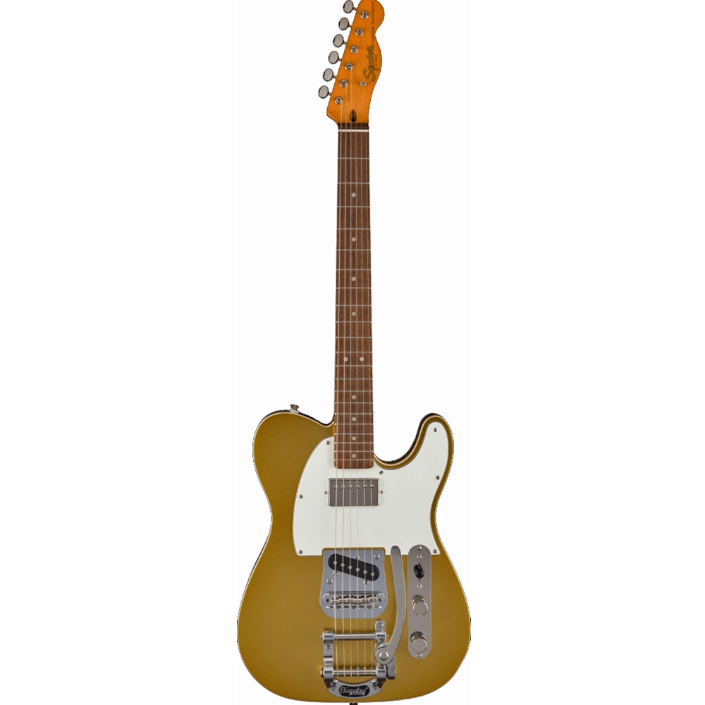 Squier 0374048578 Classic Vibe™ Custom Telecaster® SH Electric Guitar w/ Bigsby, Aztec Gold