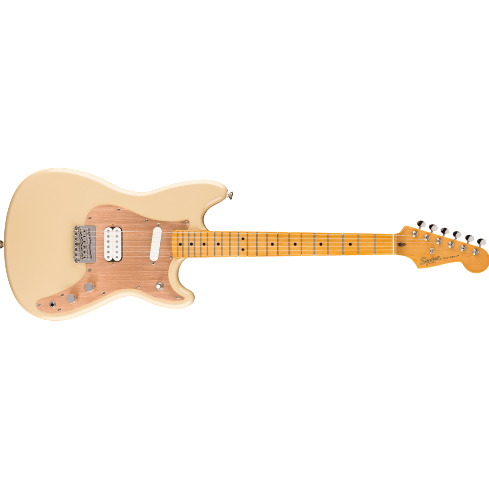 Squier 0374096589 Classic Vibe Duo-Sonic HS, Maple Fingerboard, Gold Anodized Pickguard, Desert Sand