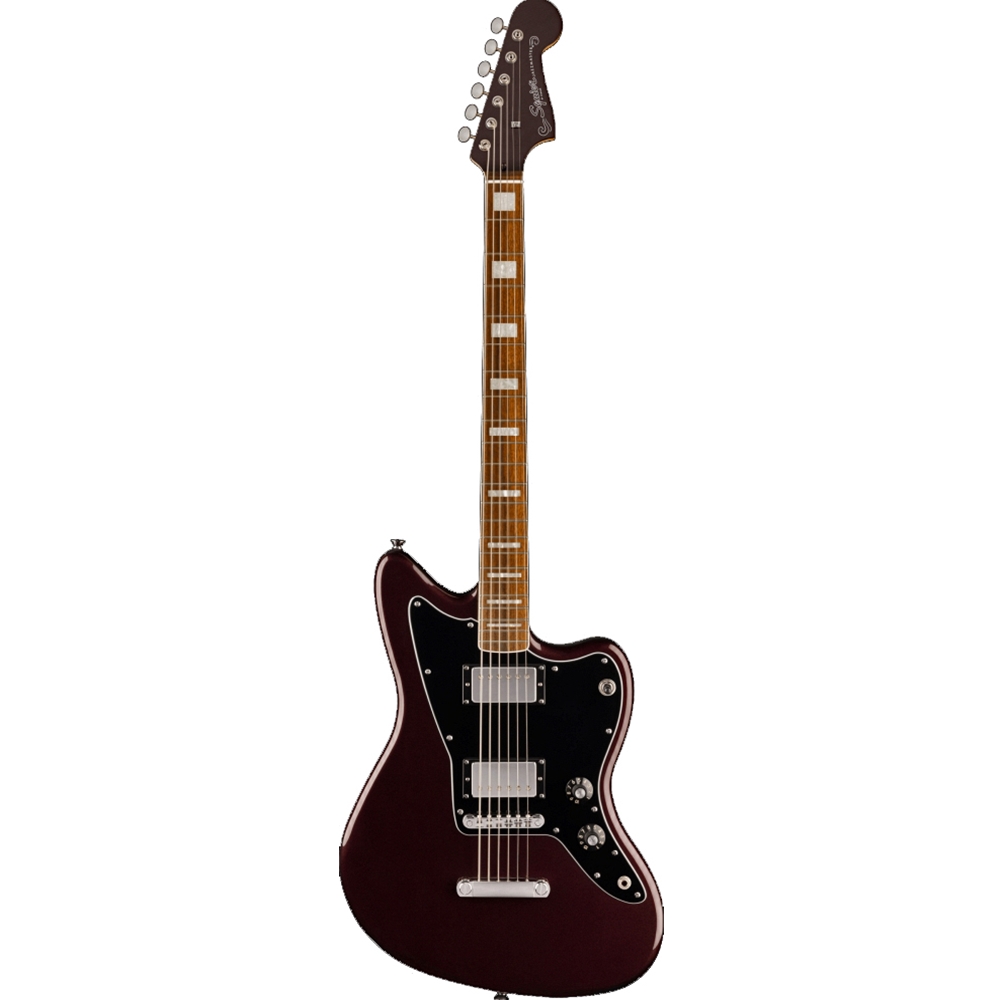 Squier 0377075593 Paranormal Baritone Jazzmaster® HH Electric Guitar, Laurel Fingerboard, Black Pickguard, Oxblood