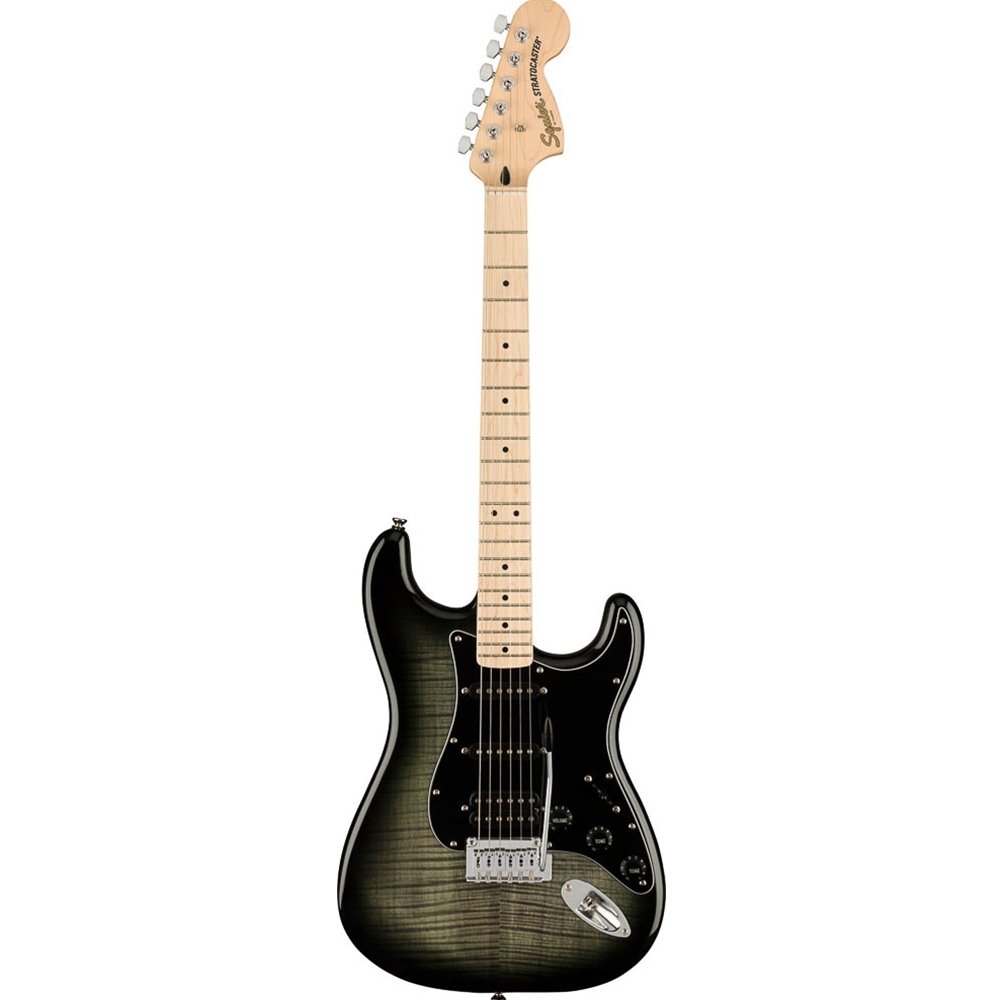 Squier 0378153539 Affinity Series™ Stratocaster® Electric Guitar FMT HSS - Black Pickguard - Black Burst