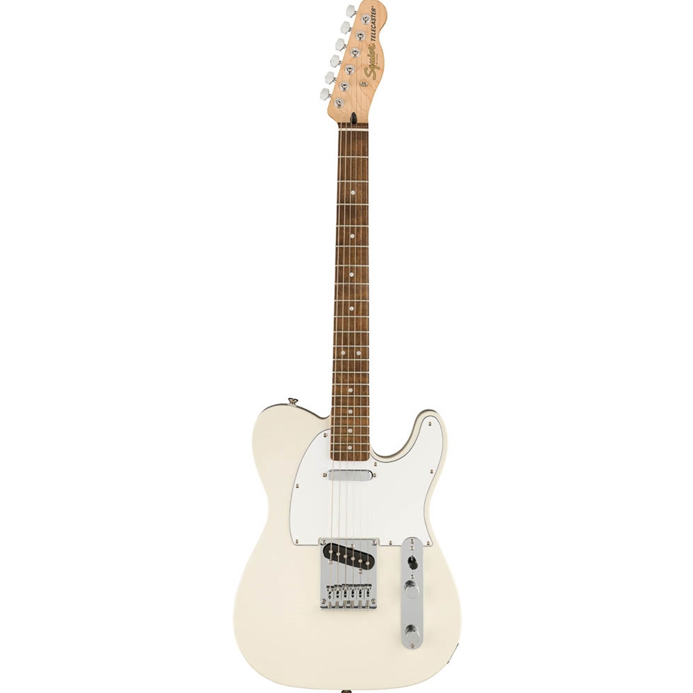 Squier 0378200505 Affinity Series Telecaster Electric Guitar- White Pickguard, Olympic White