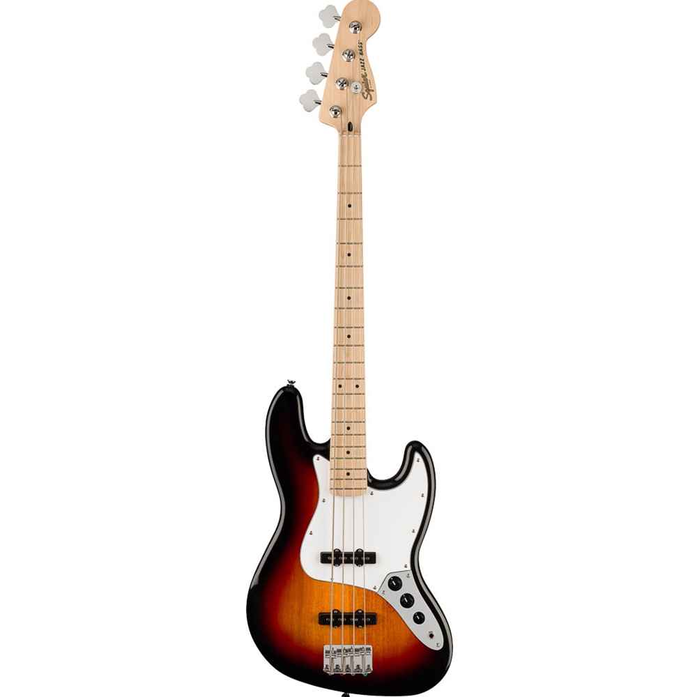 Squier 0378602500 Affinity Series Jazz Electric Bass Guitar, 3-Color Sunburst