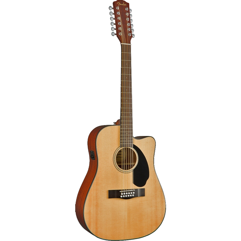 Fender 0970193021 CD-60SCE Acoustic Electric Dreadnought 12-string Guitar, Natural