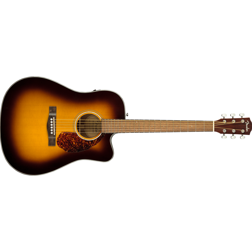 Fender 0970213332 CD-140SCE Dreadnought Acoustic Electric Guitar w/Hardshell Case, Sunburst