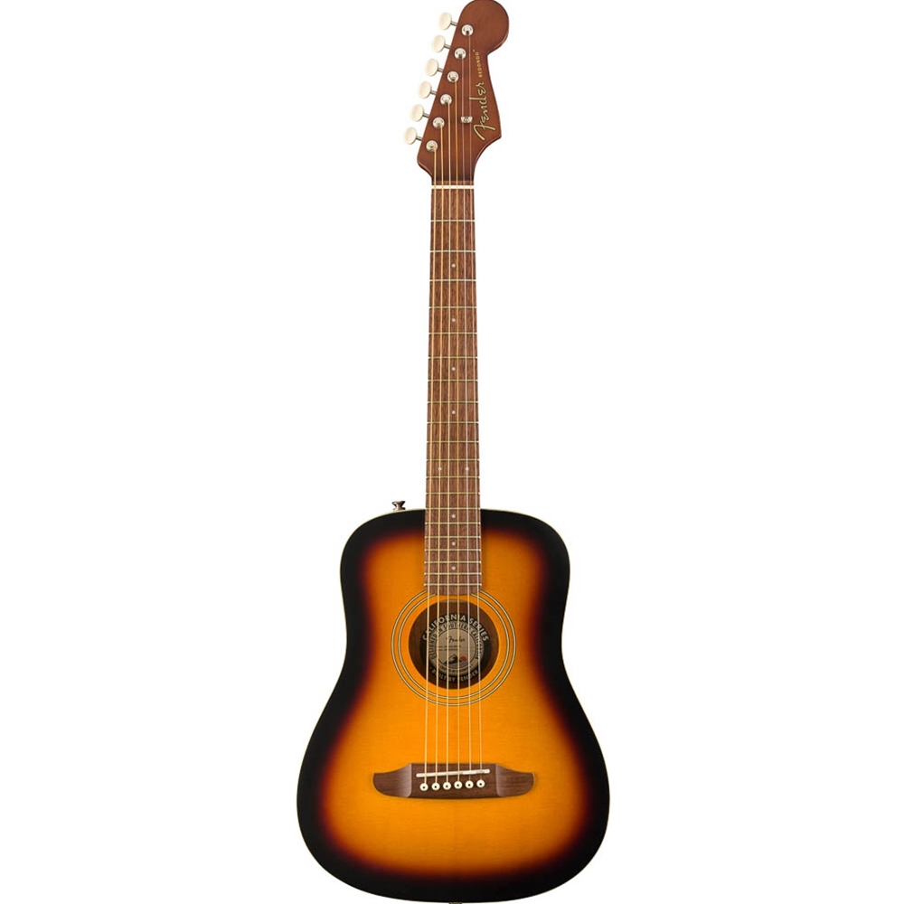 Fender 0970710103 Redondo Mini Acoustic Guitar w/Gig Bag, Sunburst