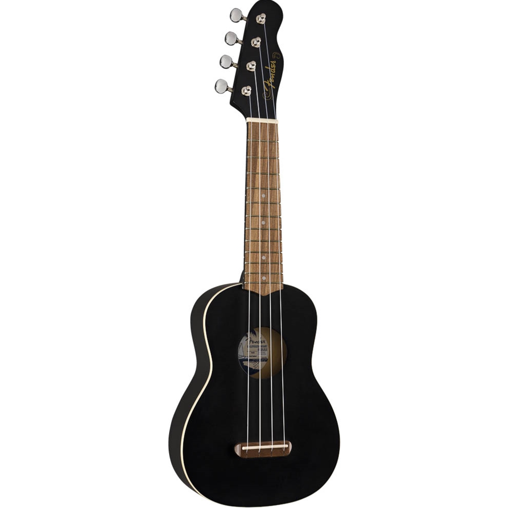 Fender 0971610706 Venice Soprano Ukulele, Black