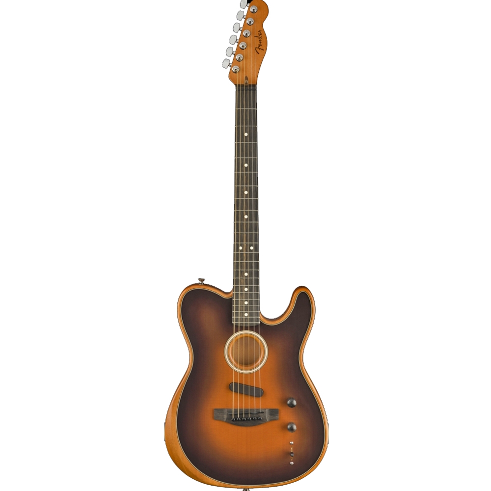 Fender 0972013232 American Acoustasonic Telecaster Acoustic Electric Guitar w/Deluxe 1225 Gig Bag, Sunburst