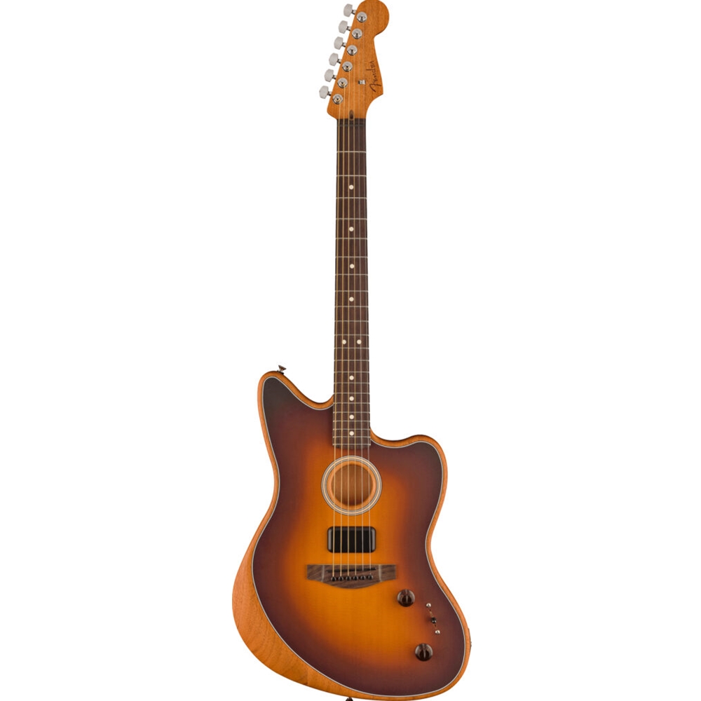 Fender 0972233103 Acoustic Electric Acoustasonic Player Jazzmaster Guitar w/Deluxe 1225 Gig Bag, 2-Color Sunburst