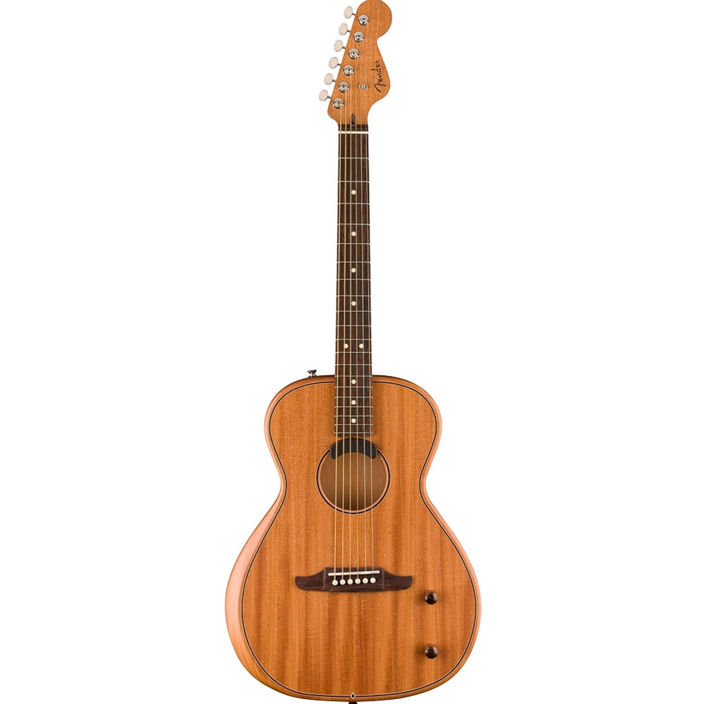 Fender 0972522122 Acoustic Electric Highway Series Parlor Guitar w/Deluxe 1225 Gig Bag, All-Mahogany