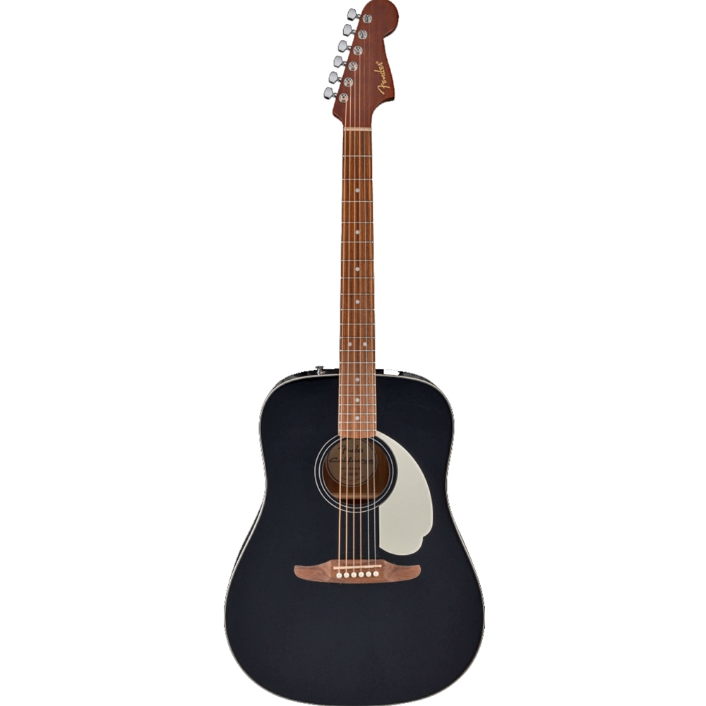 Fender 0974201506 California Standard Redondo Acoustic Guitar, Spruce Top, Ivory Pickguard, Black
