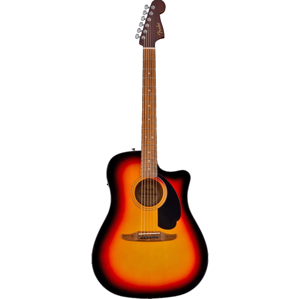 Fender 0974220500 California Standard Redondo Acoustic Electric Guitar, Spruce Top, Black Pickguard, 3-Color Sunburst