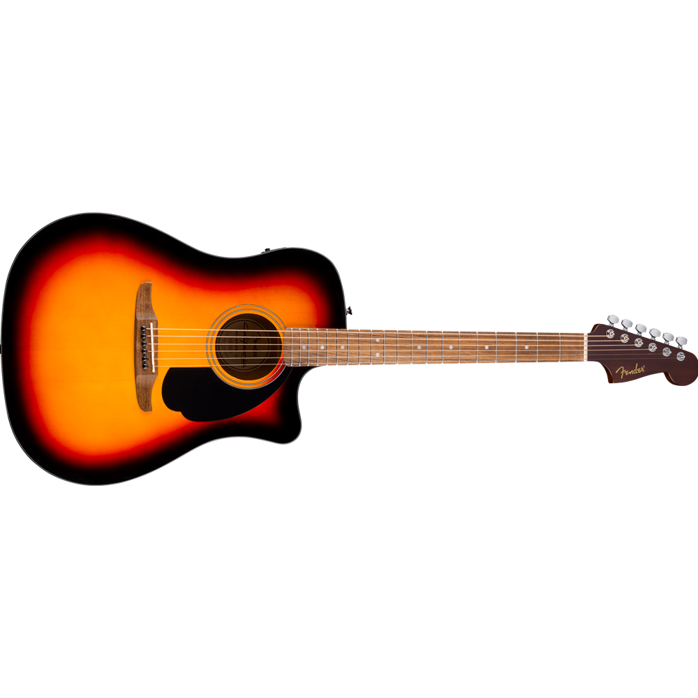Fender 0974220500 California Standard Redondo CE, Spruce Top, Black Pickguard, 3-Color Sunburst