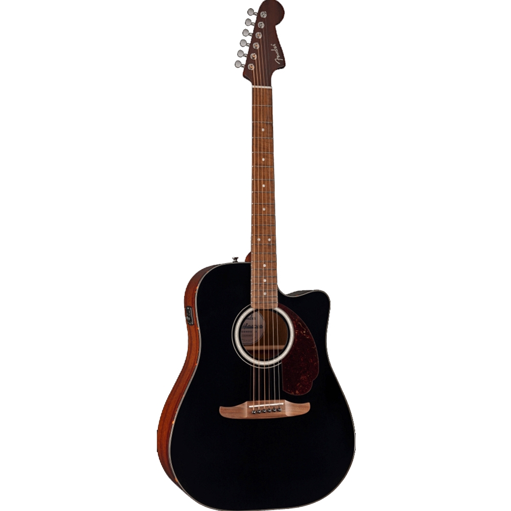 Fender 0974620506 California Deluxe Redondo™ CE Acoustic Electric Guitar, Walnut Fingerboard, Black