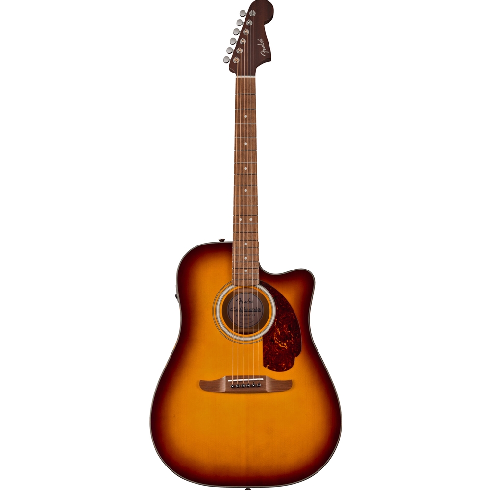 Fender 0974620542 California Deluxe Redondo™ CE Acoustic Electric Guitar, Walnut Fingerboard, Honey Sunburst