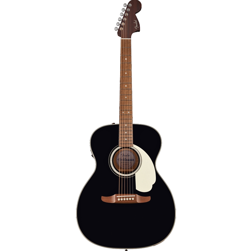 Fender 0974651506 California Deluxe Monterey™ E Acoustic Electric Guitar, Ivory Pickguard, Black