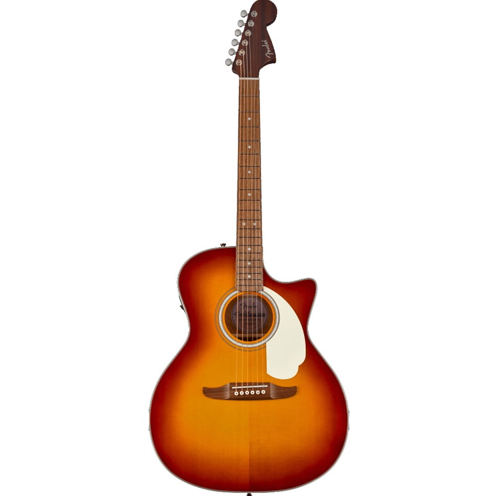 Fender 0974691547 California Deluxe Newporter™ CE Acoustic Electric Guitar, Walnut Fingerboard, Sienna Sunburst