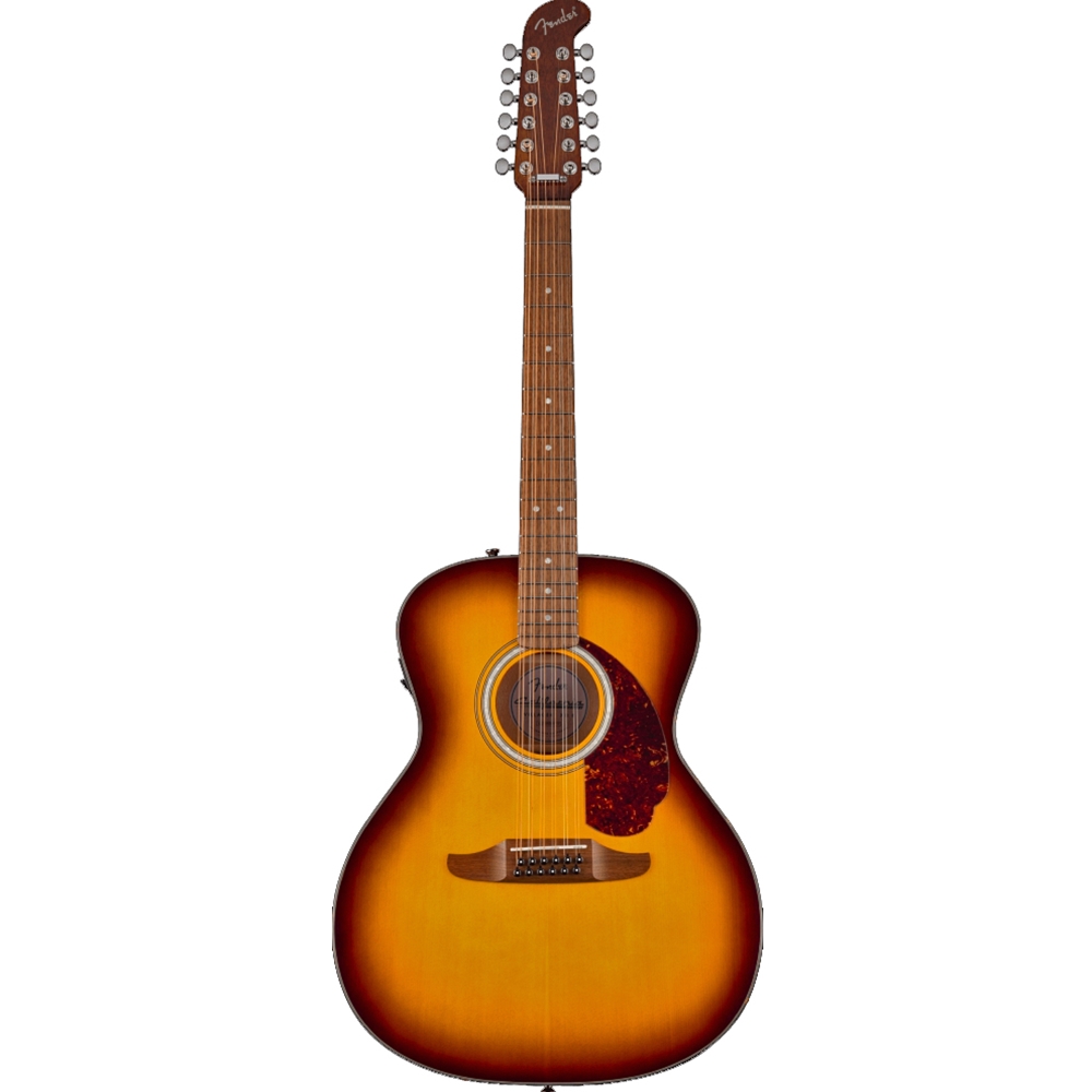 Fender 0974710542 California Deluxe Villager™ E Acoustic Electric Guitar, Walnut Fingerboard, Honey Sunburst
