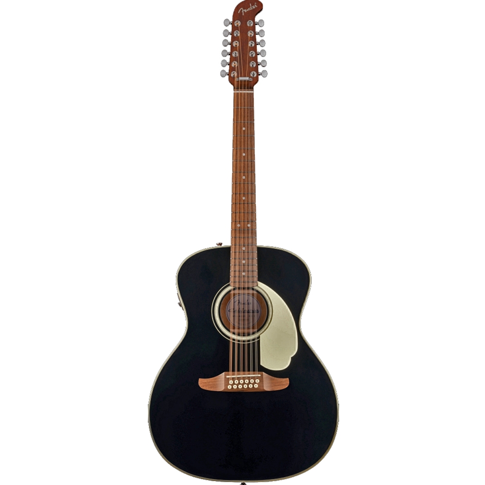 Fender 0974711506 California Deluxe Villager™ E Acoustic Electric Guitar, Walnut Fingerboard, Black
