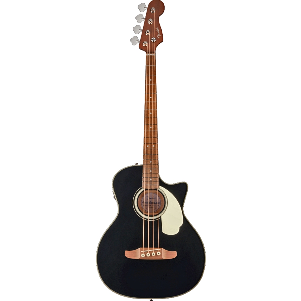Fender 0974791506 California Deluxe Kingman™ CE Acoustic Electric Bass Guitar, Walnut Fingerboard, Black